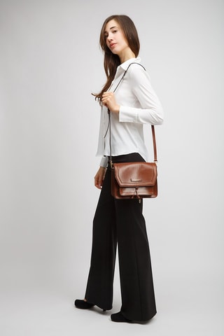 Leren Schoudertas Elba - Bruin