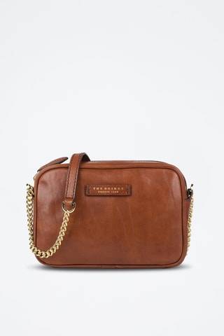 Leren Schoudertas Elettra - Bruin