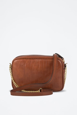 Leren Schoudertas Elettra - Bruin