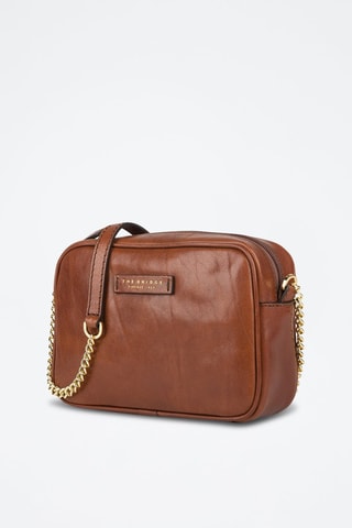 Leren Schoudertas Elettra - Bruin