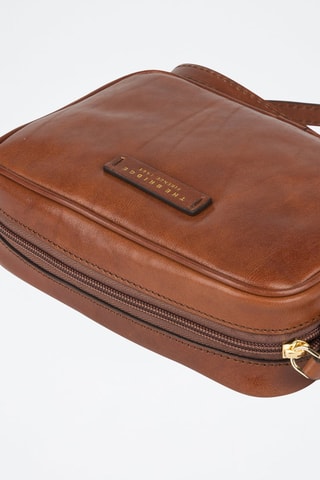 Leren Schoudertas Elettra - Bruin