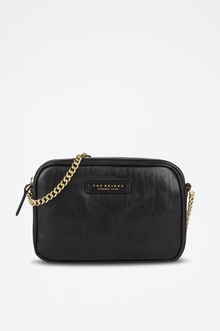 Leren Schoudertas Elettra - Zwart