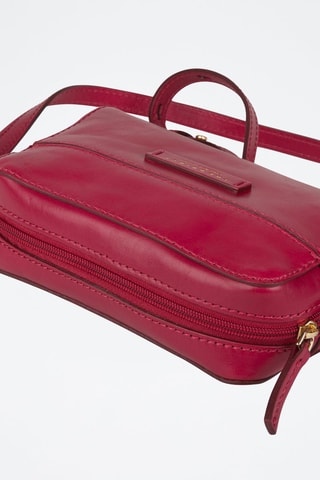 Leren Schoudertas Elettra - Fuchsia 