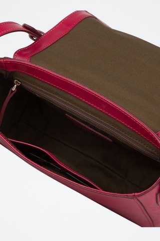 Leren Schoudertas Elettra - Fuchsia 