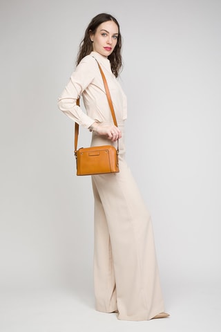 Leren Schoudertas - Camel