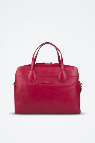 Leren Aktetas Elettra - Fuchsia 