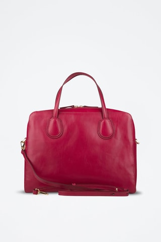 Leren Aktetas Elettra - Fuchsia 