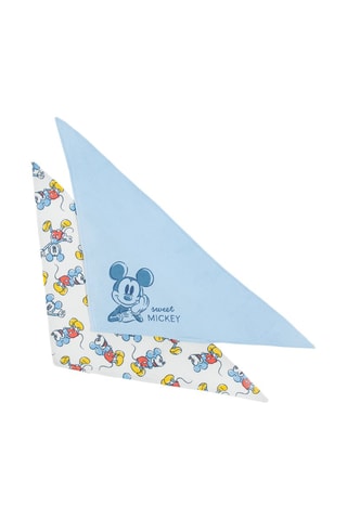 2 Sjaals Mickey Disney Hemelsblauw en Wit