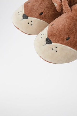 Pantoffels met oortjes - Bruin 