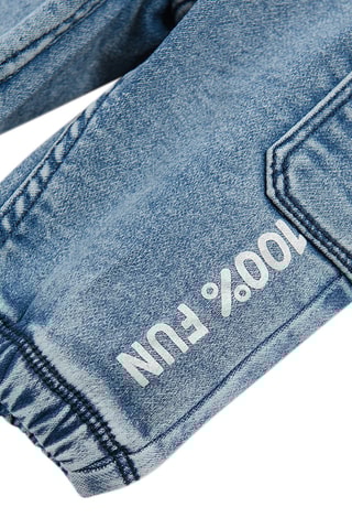 Spijkerjoggingbroek - Blauw