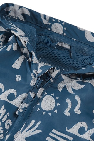 Jasje met Capuchon Marineblauw en Lichtgrijs