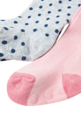 2 Antislip Maillots - Lichtroze en gemêleerd grijs