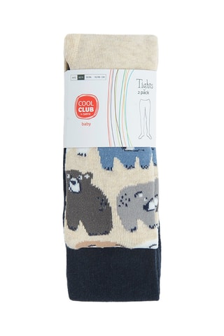 2 Antislip Maillots - Gemêleerd Ecru en Marineblauw