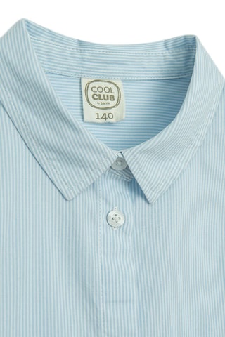 Blouse - Hemelsblauw en Wit