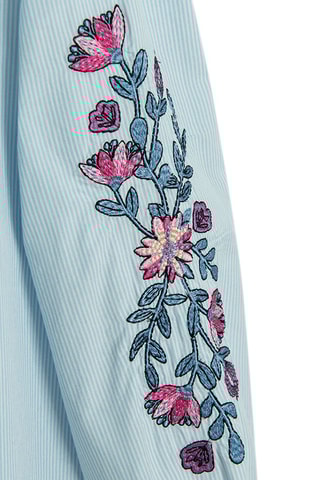 Blouse - Hemelsblauw en Wit