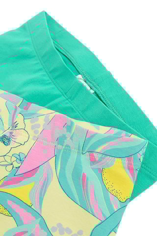 2 Leggings - Groen en Geel