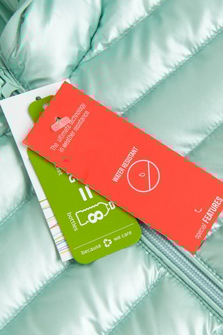 Gewatteerde Jas met Capuchon - Zilverkleurig