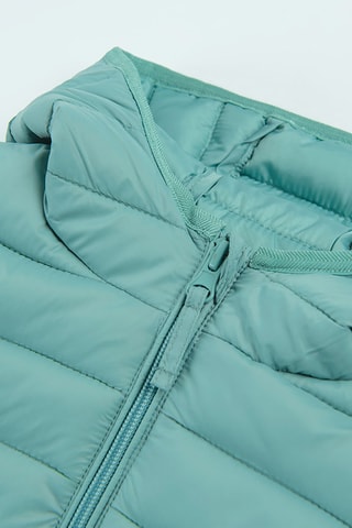 Gewatteerde Jas met Capuchon - Turquoise