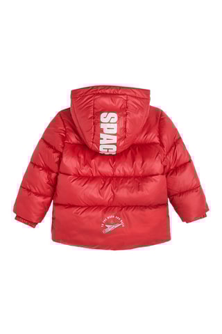 Gewatteerde Jas met Capuchon - Rood