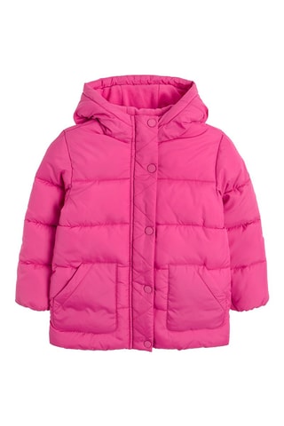 Gewatteerde Jas met Capuchon - Fuchsia