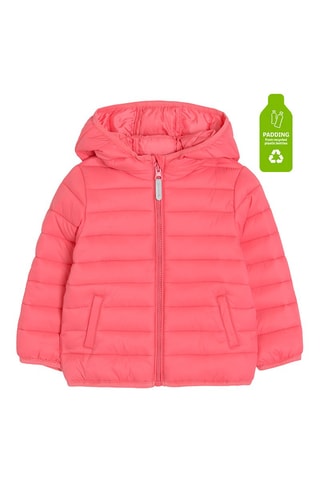 Gewatteerde Jas met Capuchon - Roze