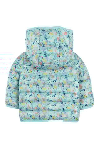 Gewatteerde Jas met Capuchon - Zeegroen