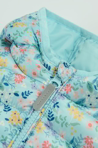 Gewatteerde Jas met Capuchon - Zeegroen