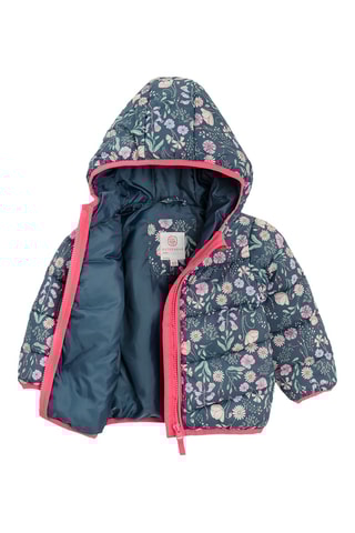 Gewatteerde Jas met Capuchon - Marineblauw