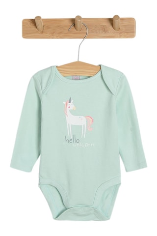 3 Rompertjes Ecru, gemêleerd grijs en zeegroen