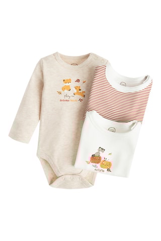 3 Rompertjes - Beige en Ecru