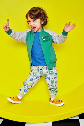 Dubbelzijdige Sweater - Turquoise en Gemêleerd Grijs