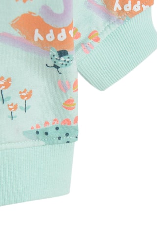 Sweater met Capuchon - Zeegroen