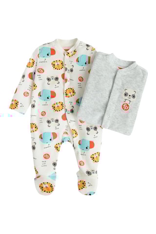 2 Kruippakjes - Lichtgrijs en Wit