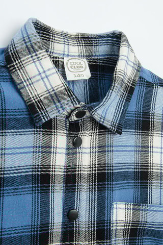 Overhemd - Kobaltblauw en Wit