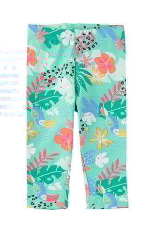 Legging Lichtgroen en Koraalrood