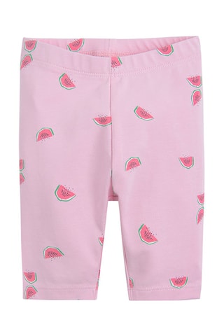 3 Leggings - Geel, turquoise en roze