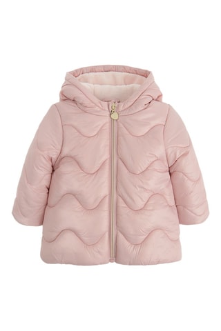 Gewatteerde Jas met Capuchon - Roze