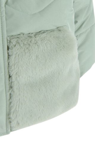 Gewatteerde Jas met Capuchon - Zeegroen