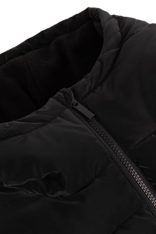 Gewatteerde Jas met Capuchon - Zwart