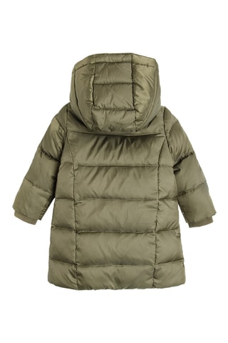 Gewatteerde Jas met Capuchon - Kaki