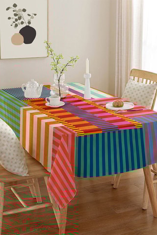 Nappe rectangulaire - Rouge et vert - 140 x 220 cm