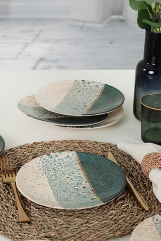 6 assiettes à dessert en céramique - 
20 cm