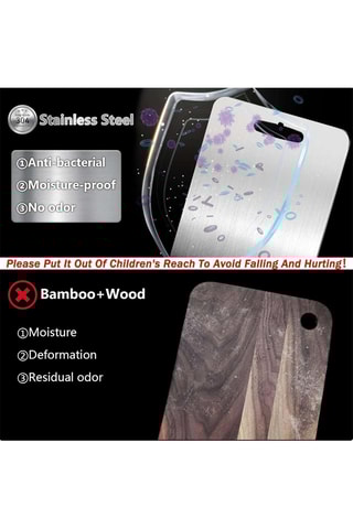 Planche à découper en acier inoxydable Pascel - 24 x 34 cm