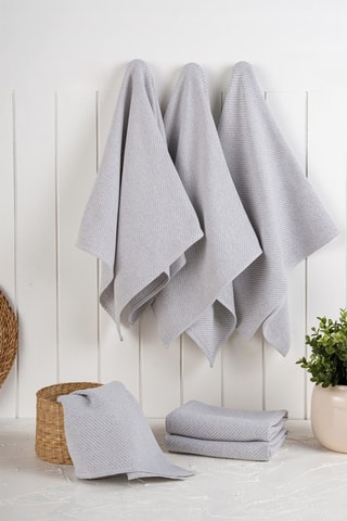 6 torchons de cuisine - Gris clair