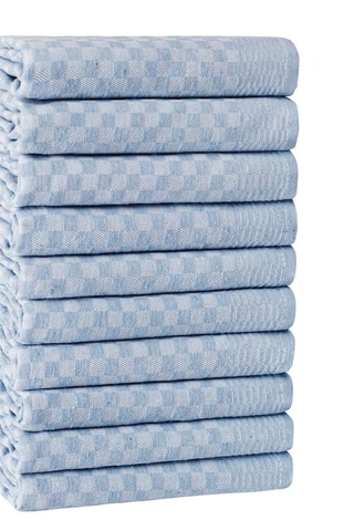 10 torchons - Bleu - 40 x 60 cm