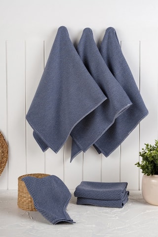 6 torchons de cuisine Eloise - Bleu