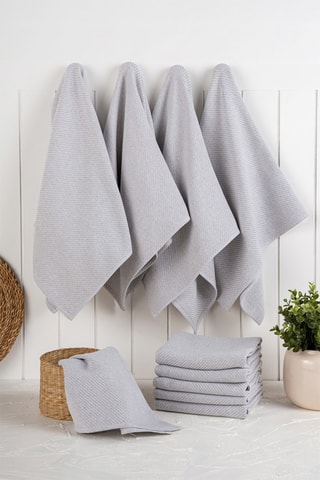 10 torchons Eloise - Gris