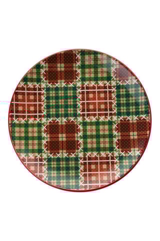 6 assiettes plates en céramique - 25,5 cm