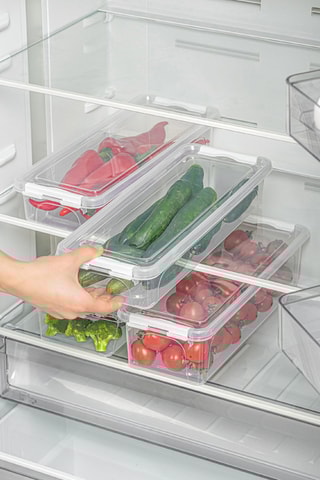 4 boîtes de conservation sans BPA - 3,5 l / 45 cl / 2,5 l / 25 cl - Transparent