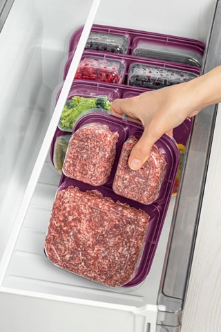 4 boîtes de conservation avec couvercle - 15 x 24 x 5 cm